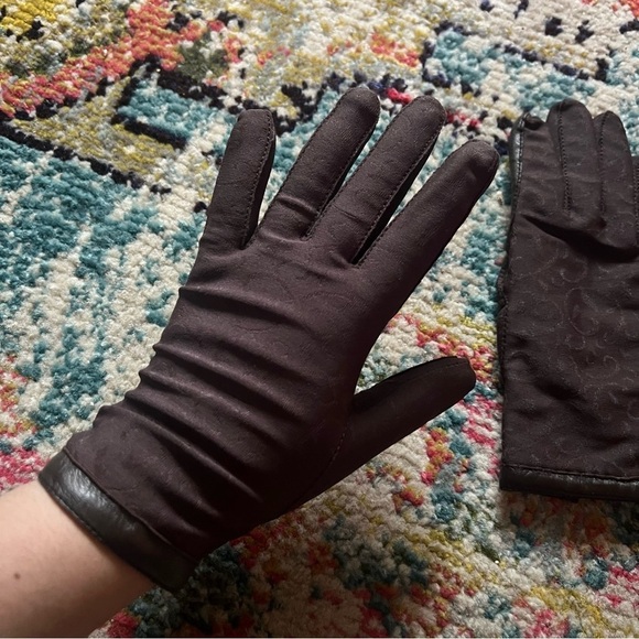 Vintage 80s Isotoner brown leather gloves - Picture 8 of 10